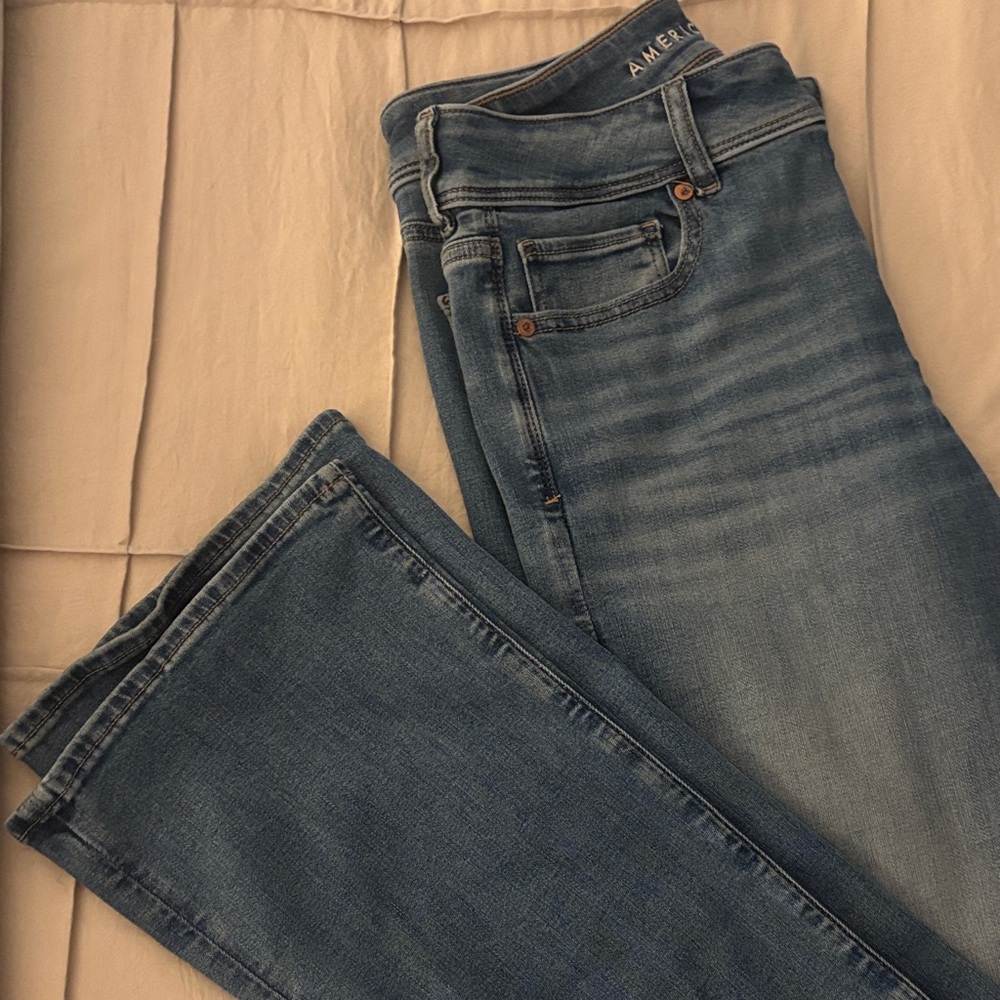 American Eagle Outfitters High Rise kickboot Women Jeans - Blue 8 Long